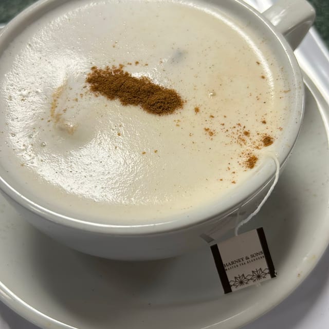 Hot Cinnamon Fog with Vanilla.