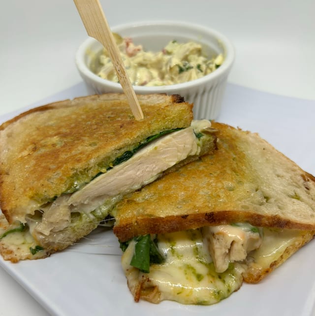 Pesto Chicken Grilled Cheese.
