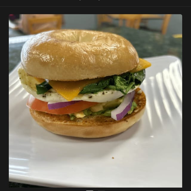 Avocado Egg Whites Bagel.